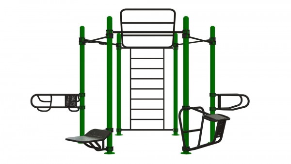 Outdoor Functional Complex Hexagon - Eigengewicht-Trainingsstation - Fitnesspark für draußen